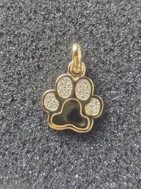 Thomas Sabo Gold Flower Charm with Black Enamel